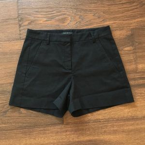 Theory black high waisted shorts